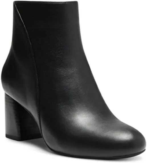 INC Womens Farren Leather Ankle Ankle Boots Black 7.5 Medium (B,M)