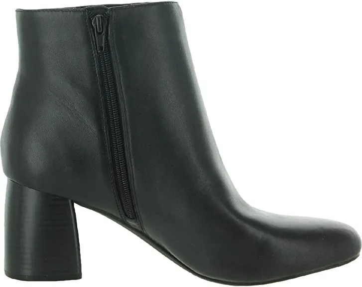 INC Womens Farren Leather Ankle Ankle Boots Black 7.5 Medium (B,M)