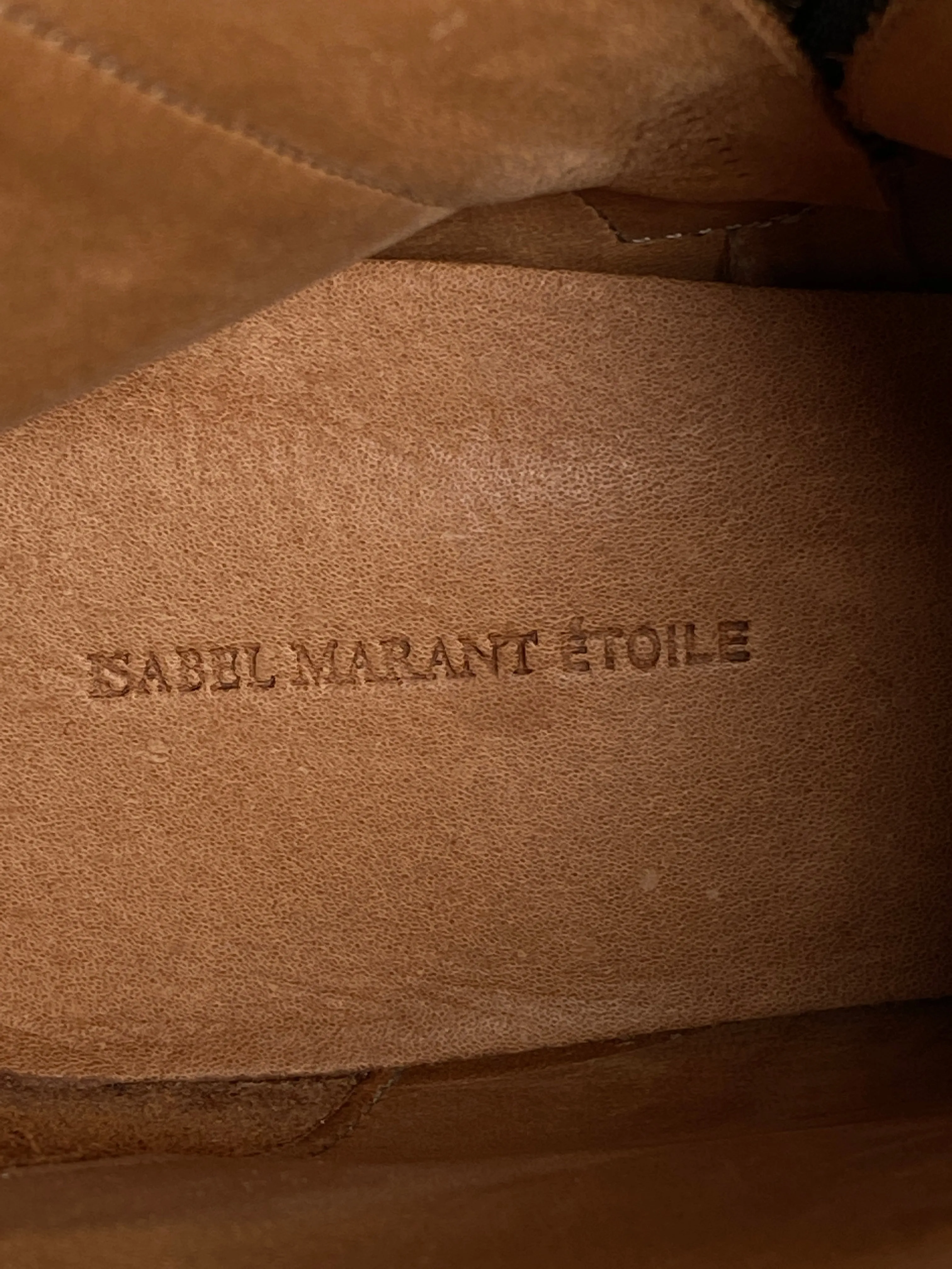ISABEL MARRANT - DICKER COGNAC LEATHER ANKLE BOOTS - SZ 38 - NEW IN BOX