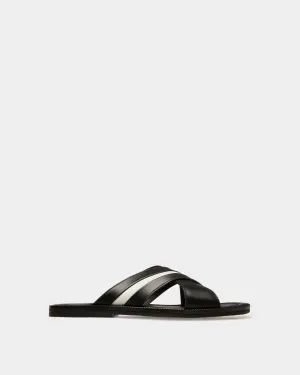 Jaabir Leather Sandals In Black