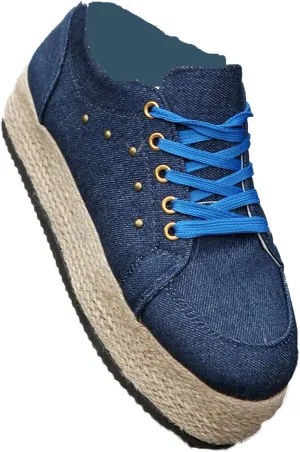 JITUUE Women's Fashion Sneakers Comfortable Casual Hemp Rope Platform Sole Espadrilles Shoes