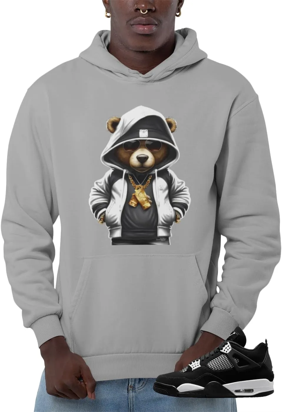 Jordan 4 White Thunder Men's Hoodie To Match Sneakers
