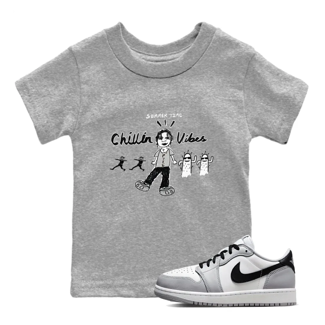 Jordan Sneaker Hot item Vibes 1 Kids Chillin - Air Grey Tees Refined SNRT Wolf