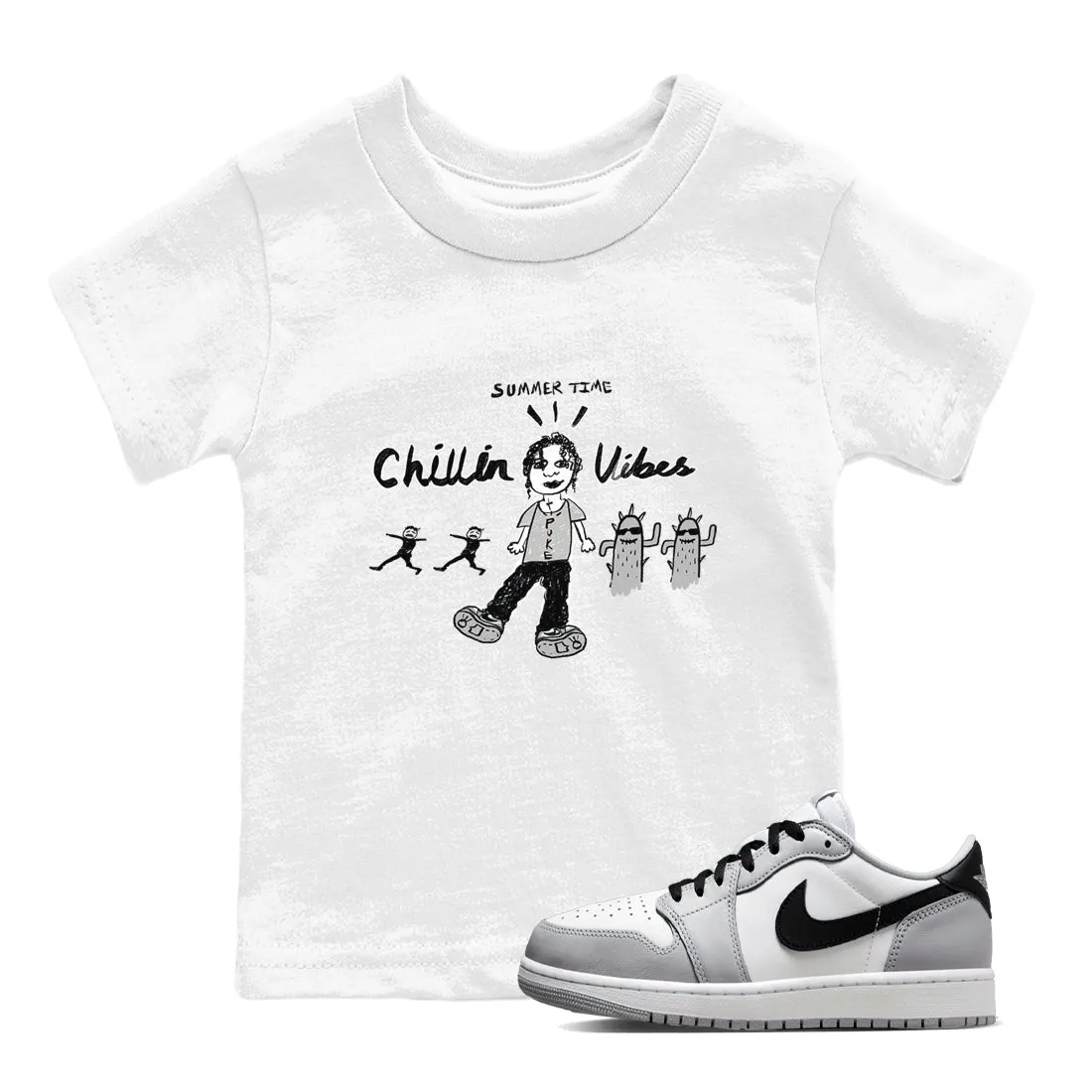Jordan Sneaker Hot item Vibes 1 Kids Chillin - Air Grey Tees Refined SNRT Wolf