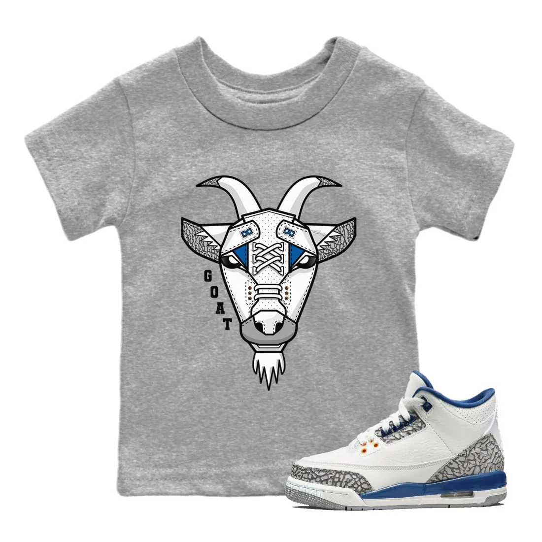 Jordan Wizards Professional service Air Kids 3 Trendy Face - Goat Tops