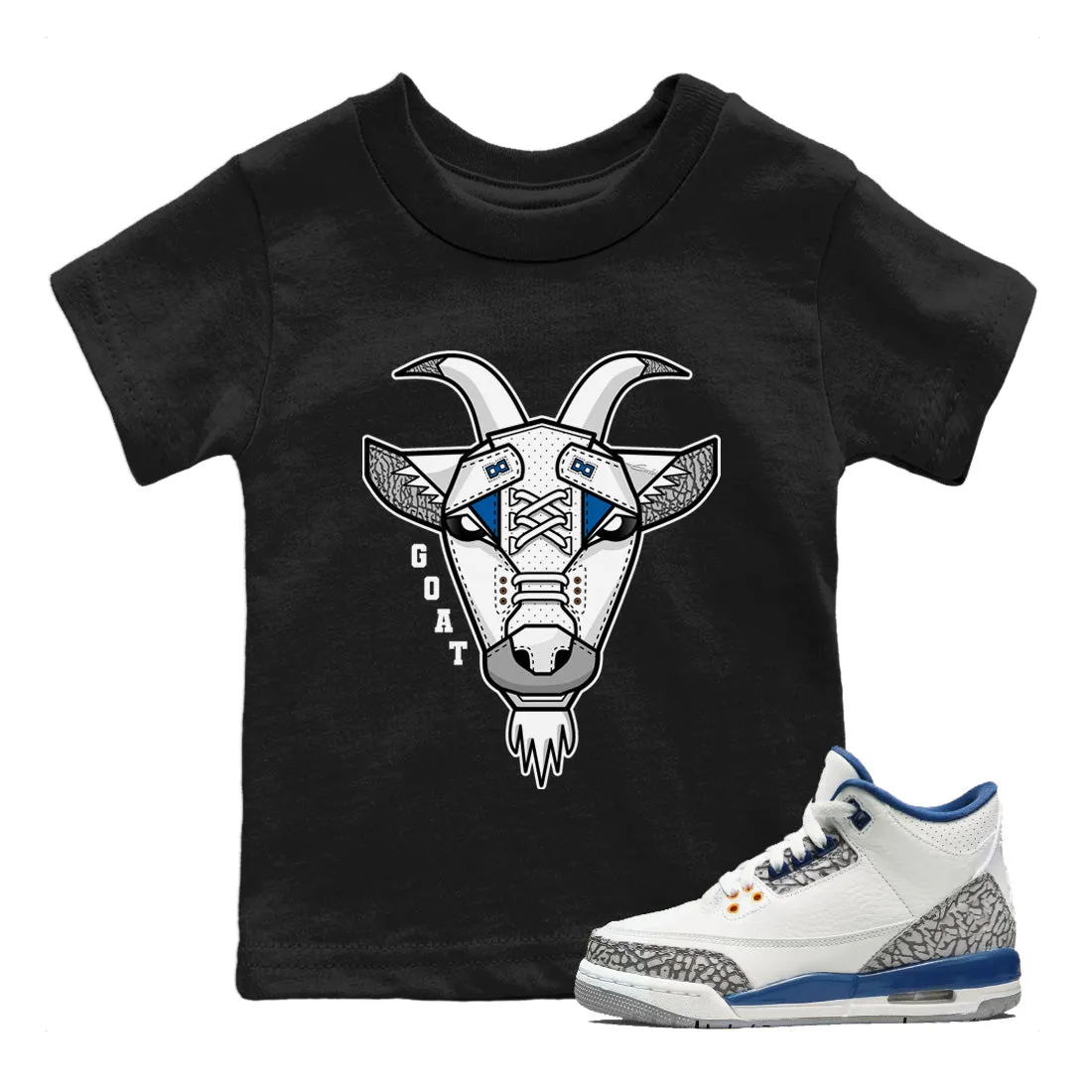 Jordan Wizards Professional service Air Kids 3 Trendy Face - Goat Tops