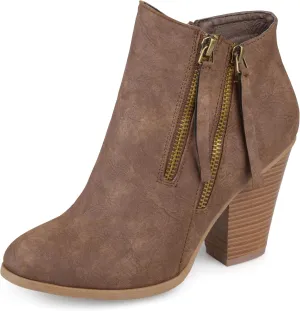 Journee Collection Womens Tru Comfort Foam™ Vally Bootie Brown 8.5 Wide