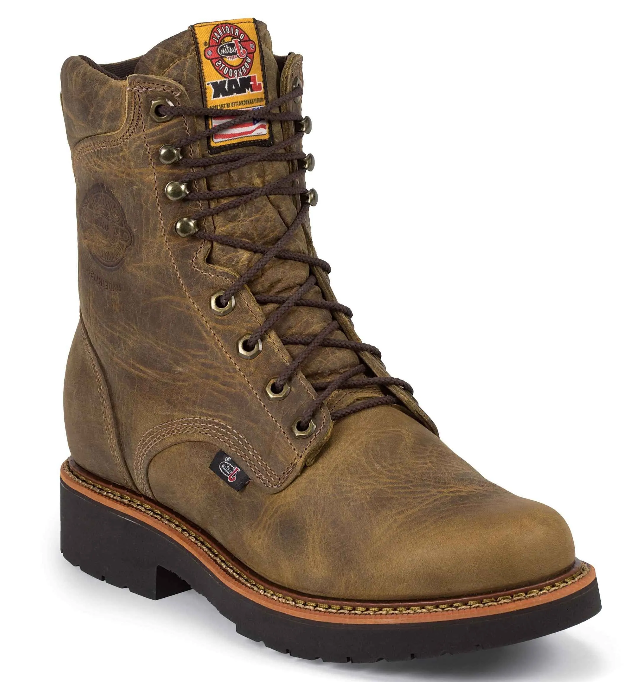 Justin 441 Men's Blueprint 8" Tan Steel Toe Gaucho
