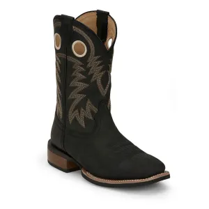 Justin Back Men Footwar Cowboy/Western Show Stopper 11" Western Color Black (#FN7122)