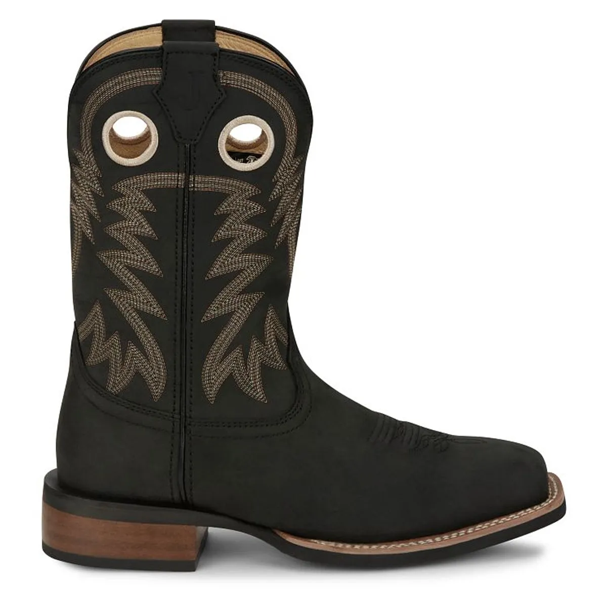 Justin Back Men Footwar Cowboy/Western Show Stopper 11" Western Color Black (#FN7122)