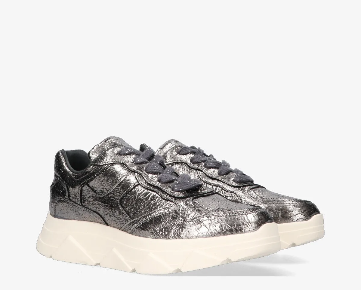 Kady fat 10-eb zilver metallic sneaker - off white sole