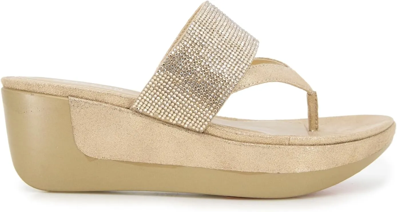 Kenneth Cole REACTION Women's Pepea Cross Jwl Wedge Sandal
