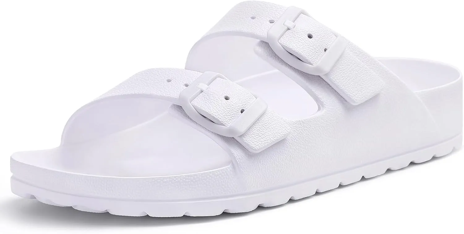 KIDMI Women's Comfortable EVA Sandals with Medium Arch Support, Adjustable Buckle Summer Beach Slide Sandal