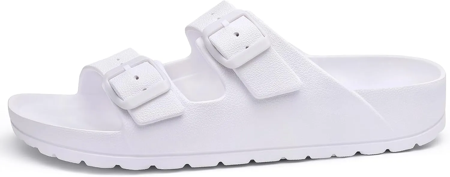 KIDMI Women's Comfortable EVA Sandals with Medium Arch Support, Adjustable Buckle Summer Beach Slide Sandal