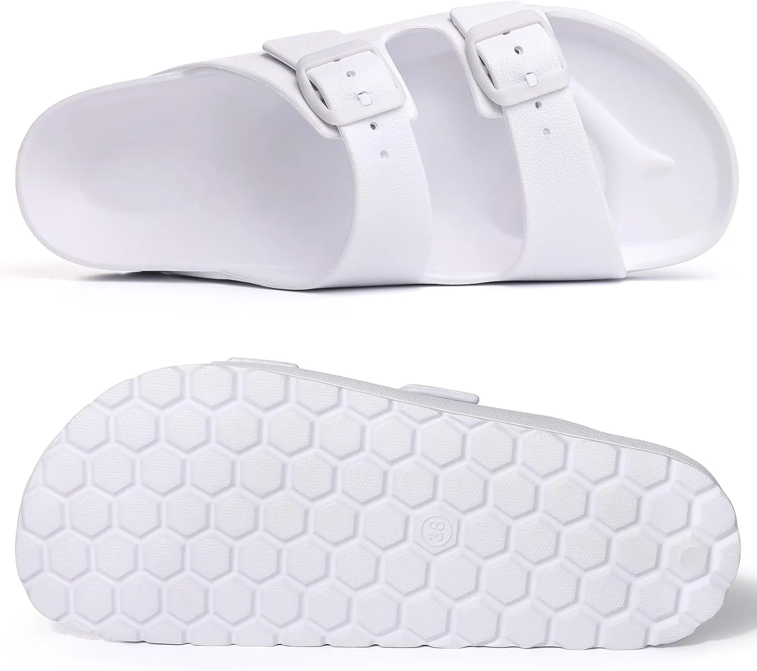 KIDMI Women's Comfortable EVA Sandals with Medium Arch Support, Adjustable Buckle Summer Beach Slide Sandal