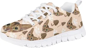 Kids Mesh Sneakers Graphic Cat Dog Print Cute Running Tennis Shoes for Girls and Boys