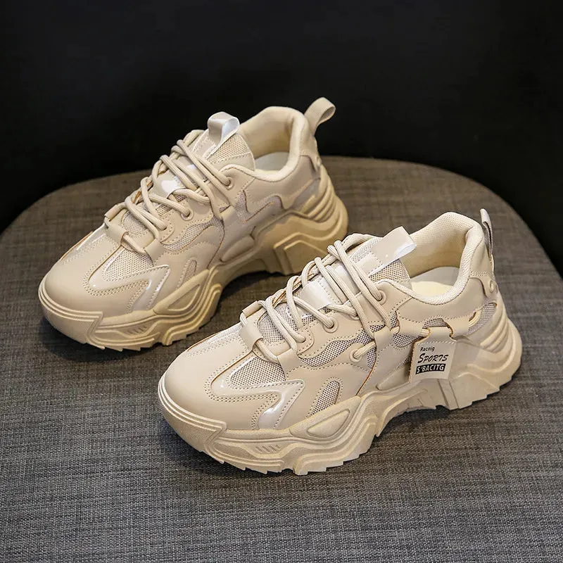 Korean Shoes Outdoor Lace-up Platform