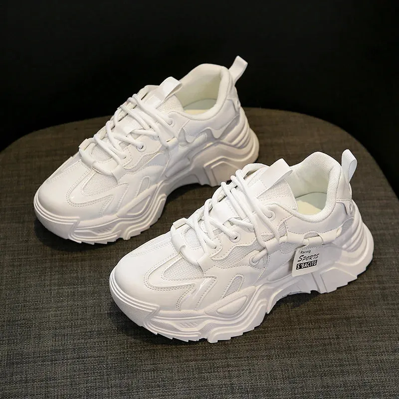 Korean Shoes Outdoor Lace-up Platform