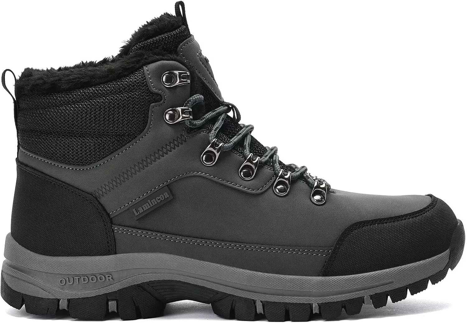 Lamincoa Mens Snow Boots Water Resistant Hiking Boots for Men Non-slip Winter Outdoor Warm Comfort Camping Backpacking Shoe