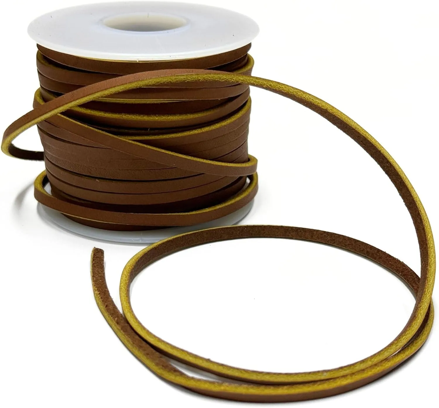 Latigo Leather Cord Shoe Laces 50 ft Spool | Leather String Boot Strip Cording for Jewelry Making Necklaces Pendants Bracelets DIY Crafts (Chieftan)