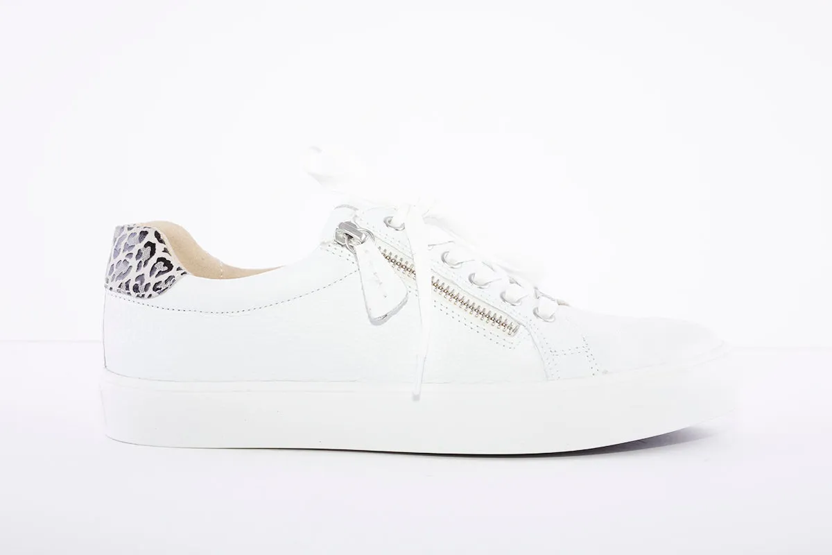 LDS LACED SHOE - WHITE LEATHER