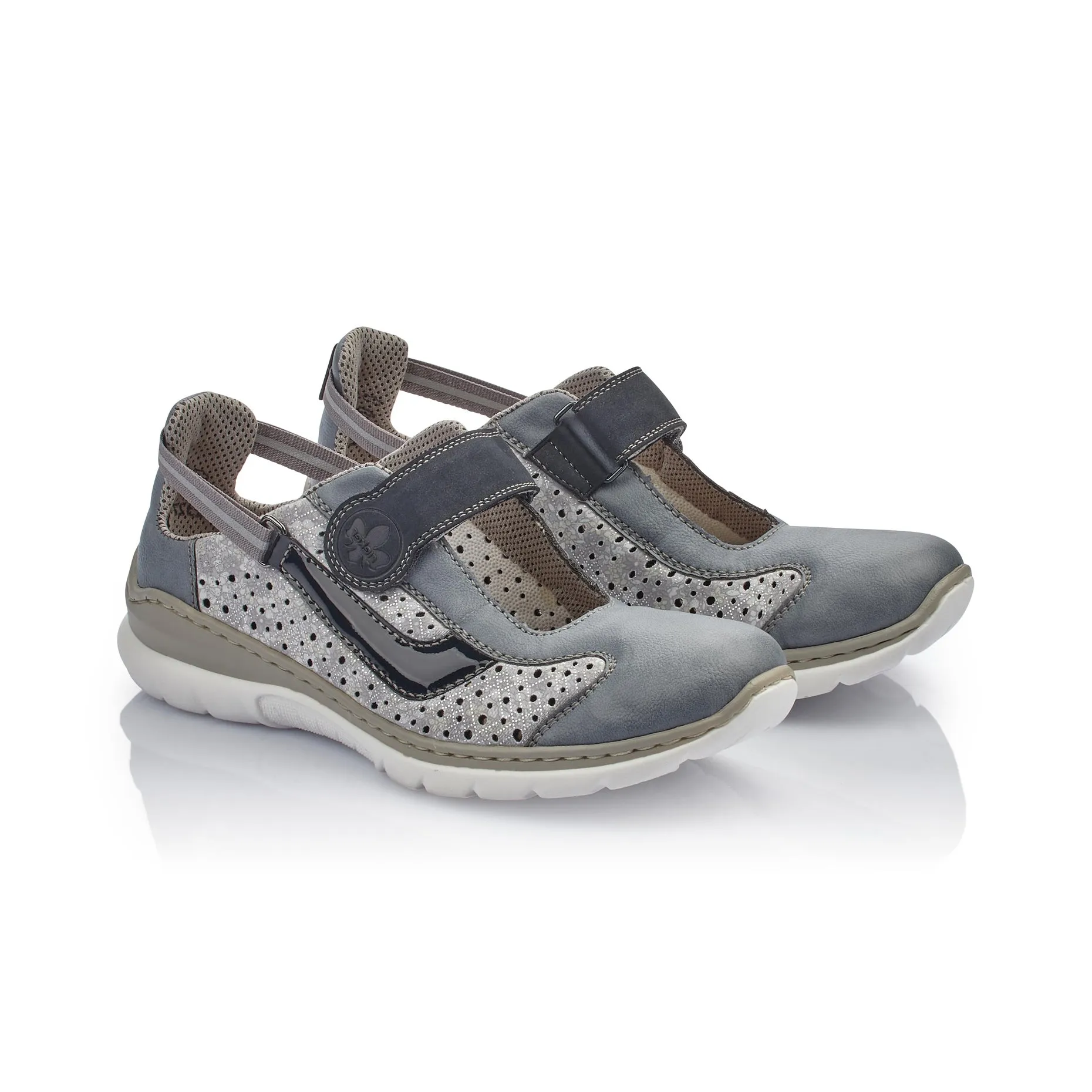 LDS STRAP WALKING SHOE - BLUE