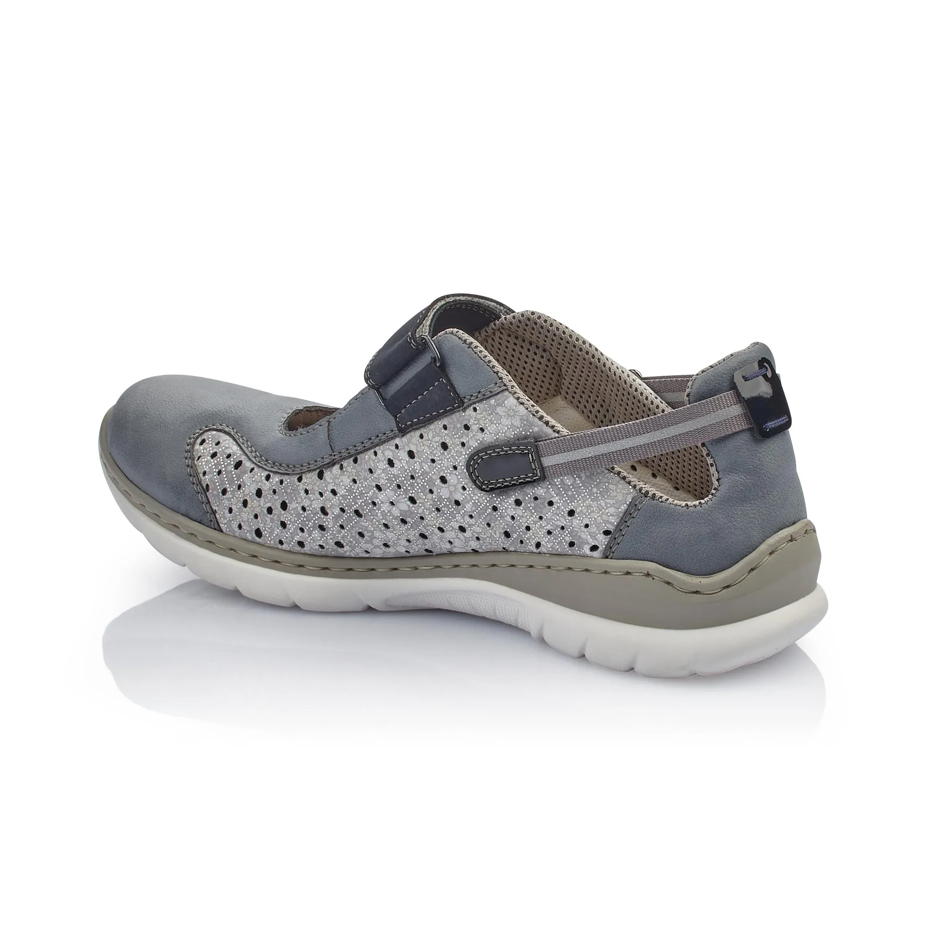 LDS STRAP WALKING SHOE - BLUE