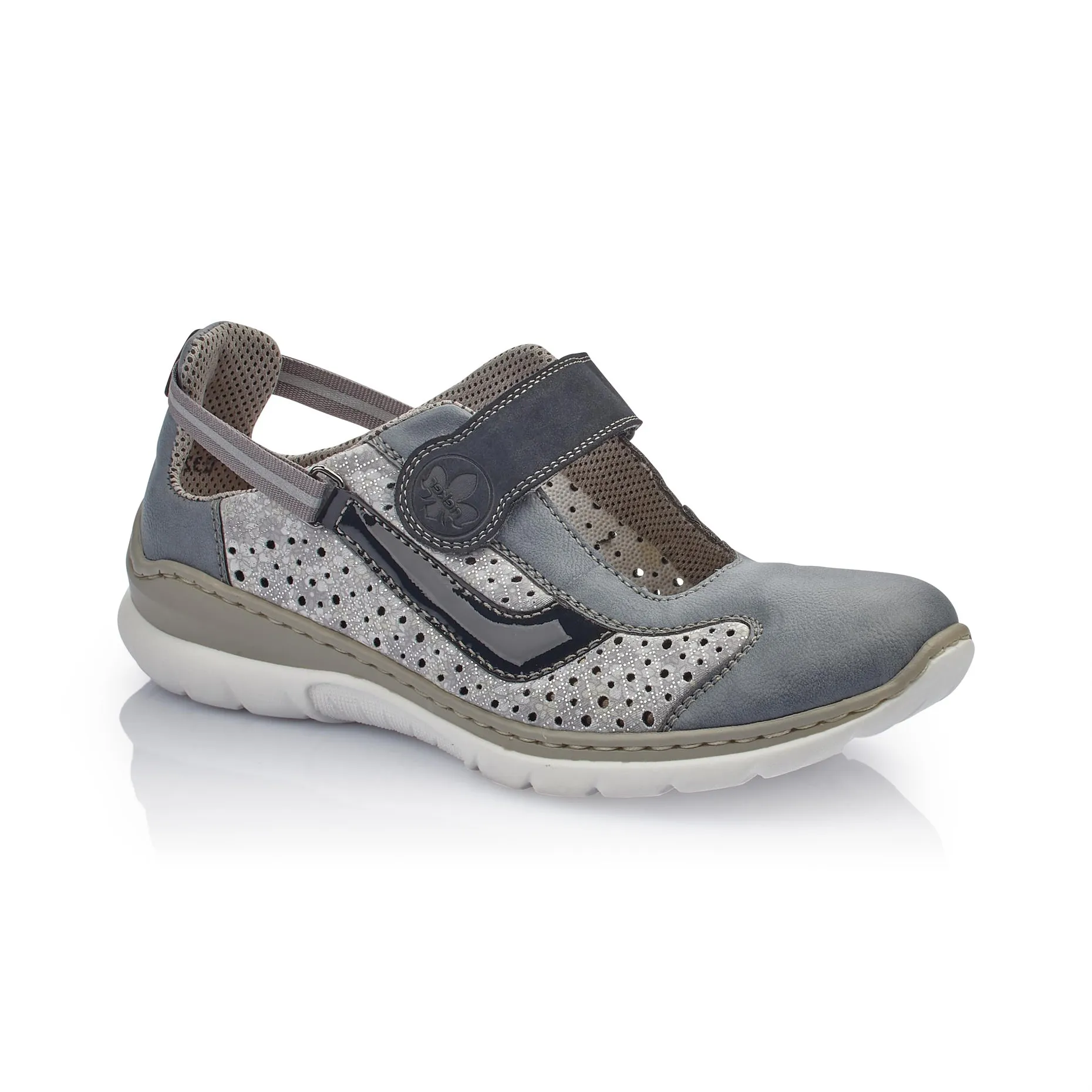LDS STRAP WALKING SHOE - BLUE