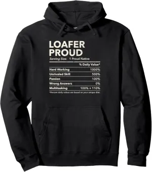 Loafer, Arkansas Proud Nutrition Facts Pullover Hoodie