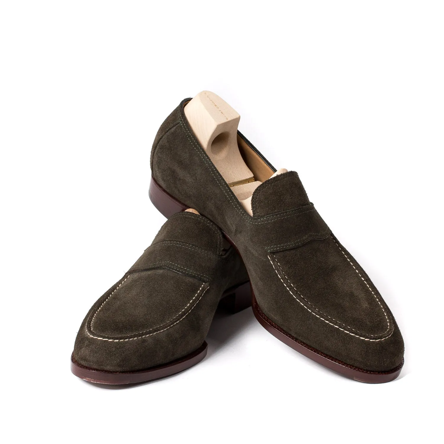 Loafer "Classic" aus fangofarbenem Rauhleder - reine Handarbeit