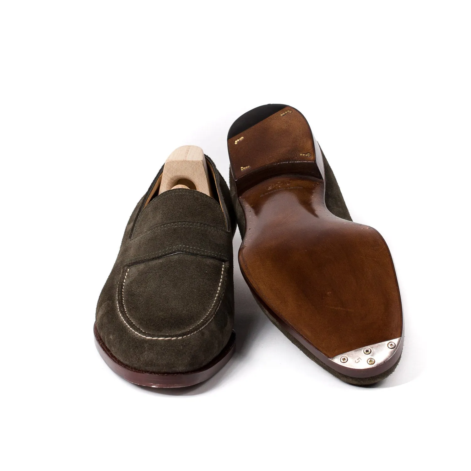 Loafer "Classic" aus fangofarbenem Rauhleder - reine Handarbeit