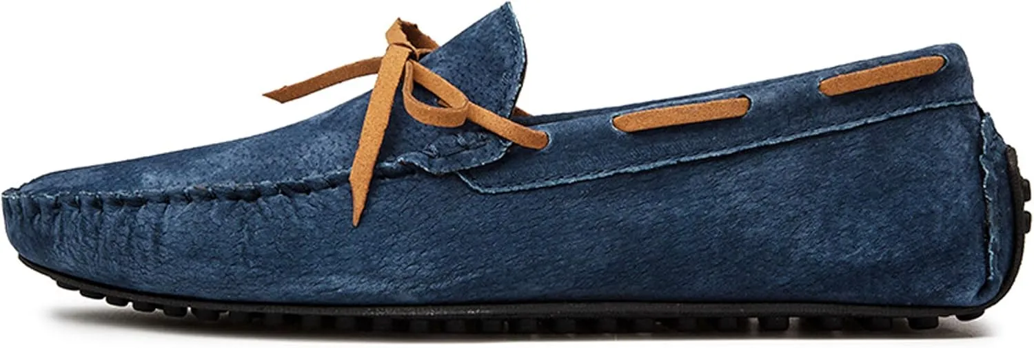 Loafers for Men Casual Moccasins Fashion Suede Lace Slip-on Dress Boat Driving Shoes