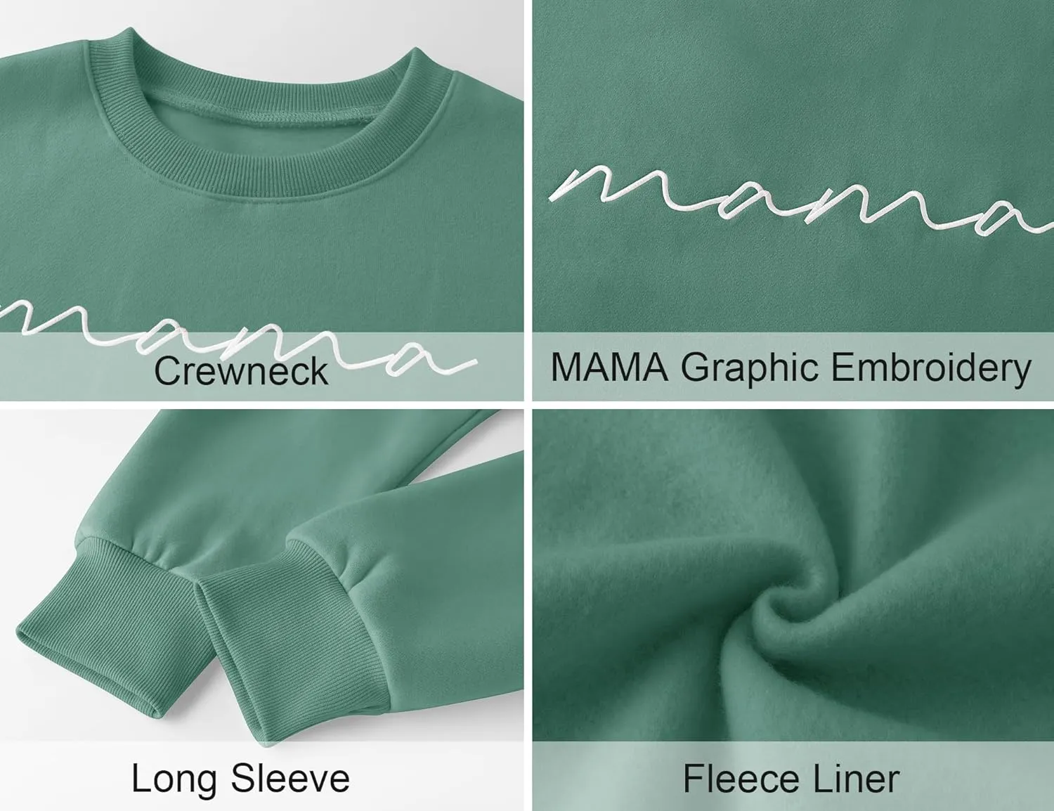 LOMON Crewneck Sweatshirt for Women Casual Oversized Pullover Hoodies Long Sleeve Fleece Tops Sweater