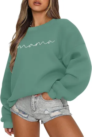 LOMON Crewneck Sweatshirt for Women Casual Oversized Pullover Hoodies Long Sleeve Fleece Tops Sweater