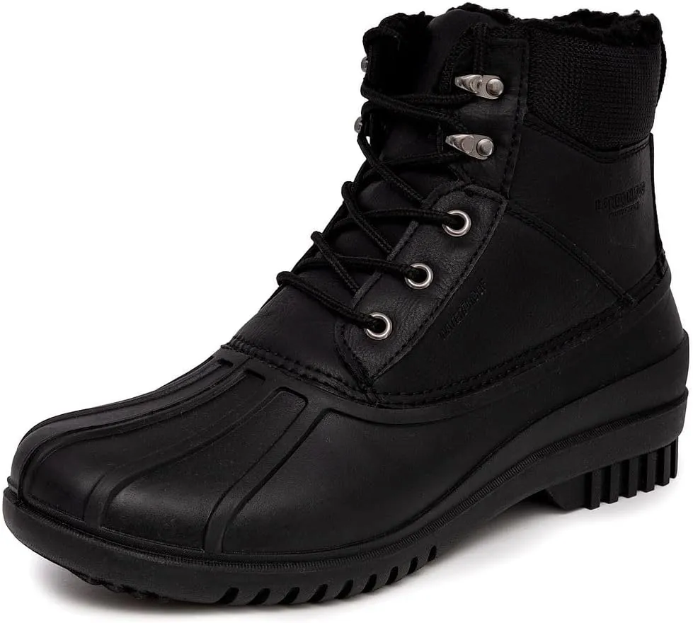 LONDON FOG Aspen Winter Boots for Men Waterproof Snow - Insulated Duck Mens Snow Boots or Rain Boots, Black Tan or Brown, Size 7 to 15 Medium and Extra Wide Widths