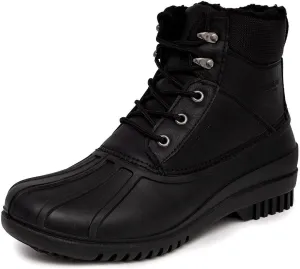 LONDON FOG Aspen Winter Boots for Men Waterproof Snow - Insulated Duck Mens Snow Boots or Rain Boots, Black Tan or Brown, Size 7 to 15 Medium and Extra Wide Widths