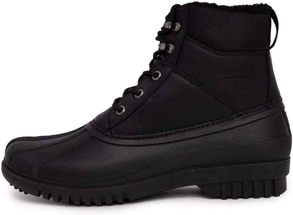 LONDON FOG Aspen Winter Boots for Men Waterproof Snow - Insulated Duck Mens Snow Boots or Rain Boots, Black Tan or Brown, Size 7 to 15 Medium and Extra Wide Widths