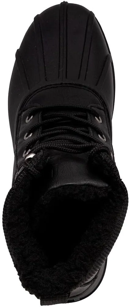 LONDON FOG Aspen Winter Boots for Men Waterproof Snow - Insulated Duck Mens Snow Boots or Rain Boots, Black Tan or Brown, Size 7 to 15 Medium and Extra Wide Widths