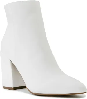 LONDON FOG Womens Evon Winter Ankle Bootie Block Heeled Ankle Boot