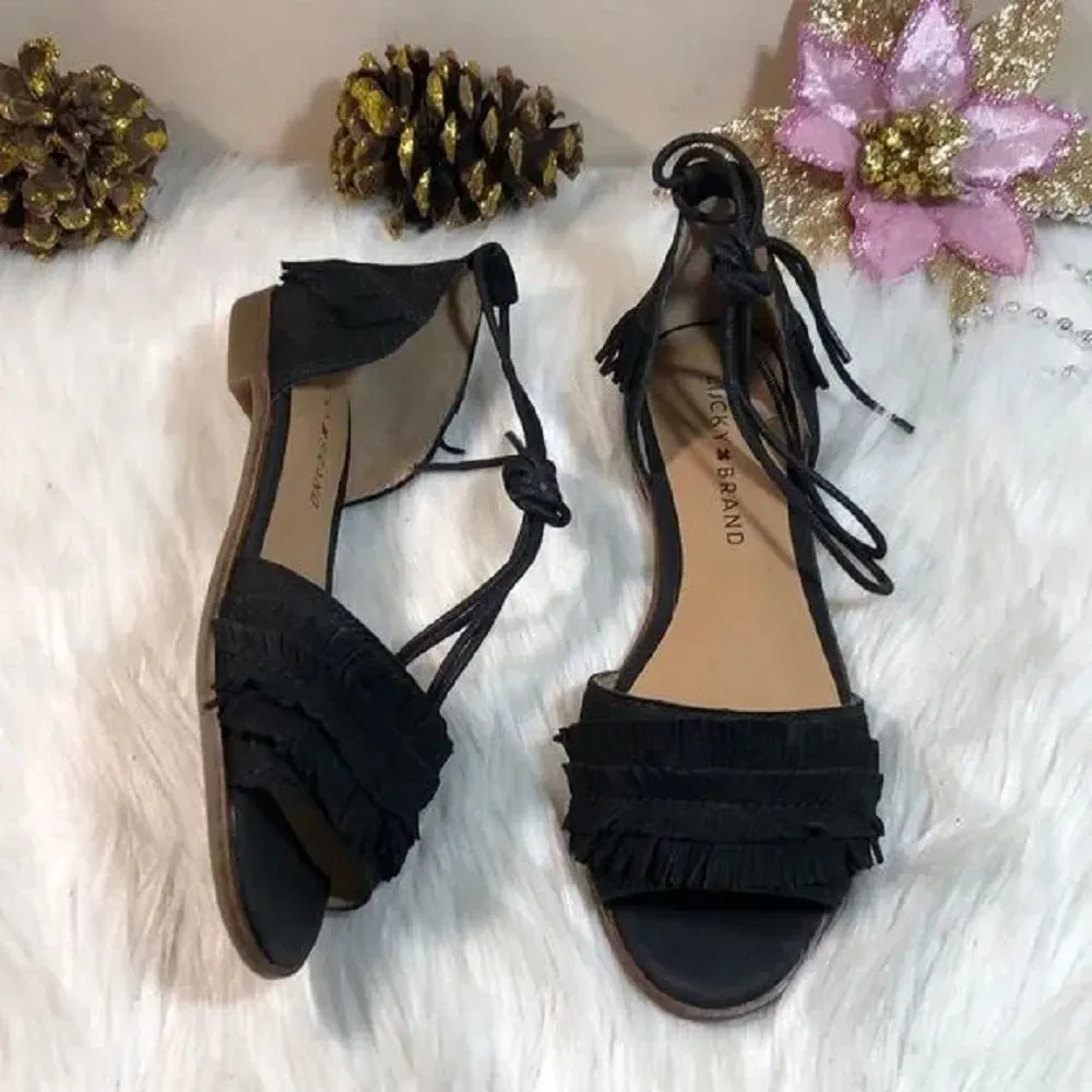 Lucky Brand Gelso Ankle Tie Sandal 6