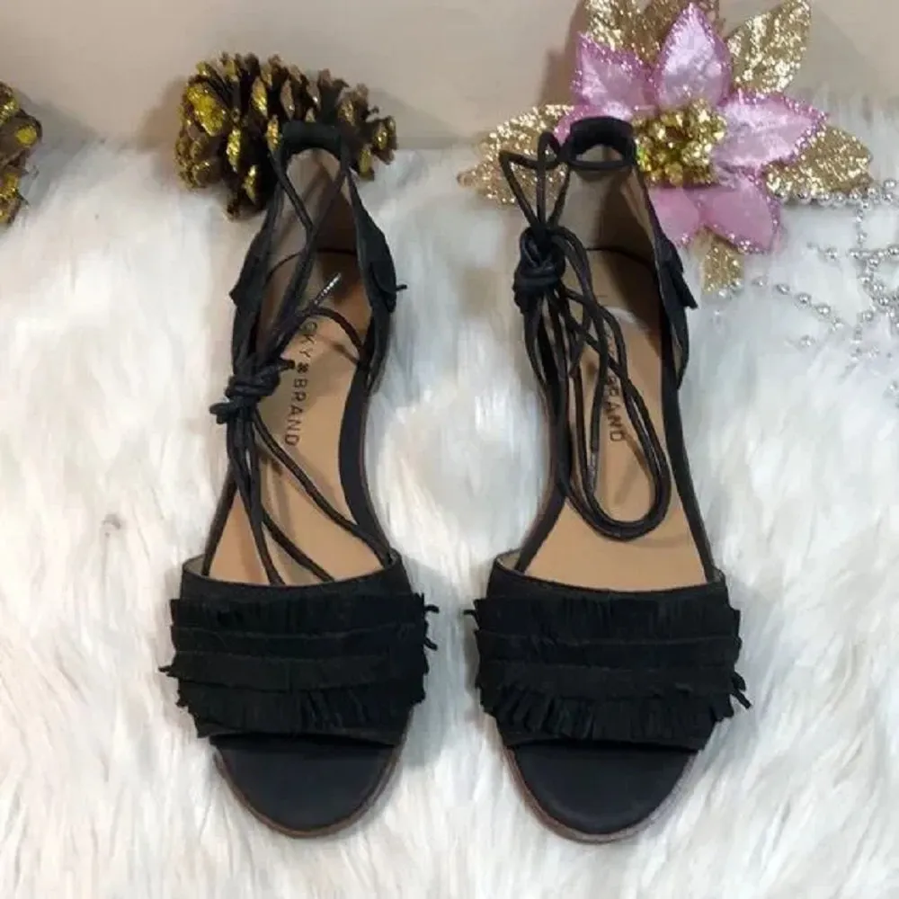 Lucky Brand Gelso Ankle Tie Sandal 6