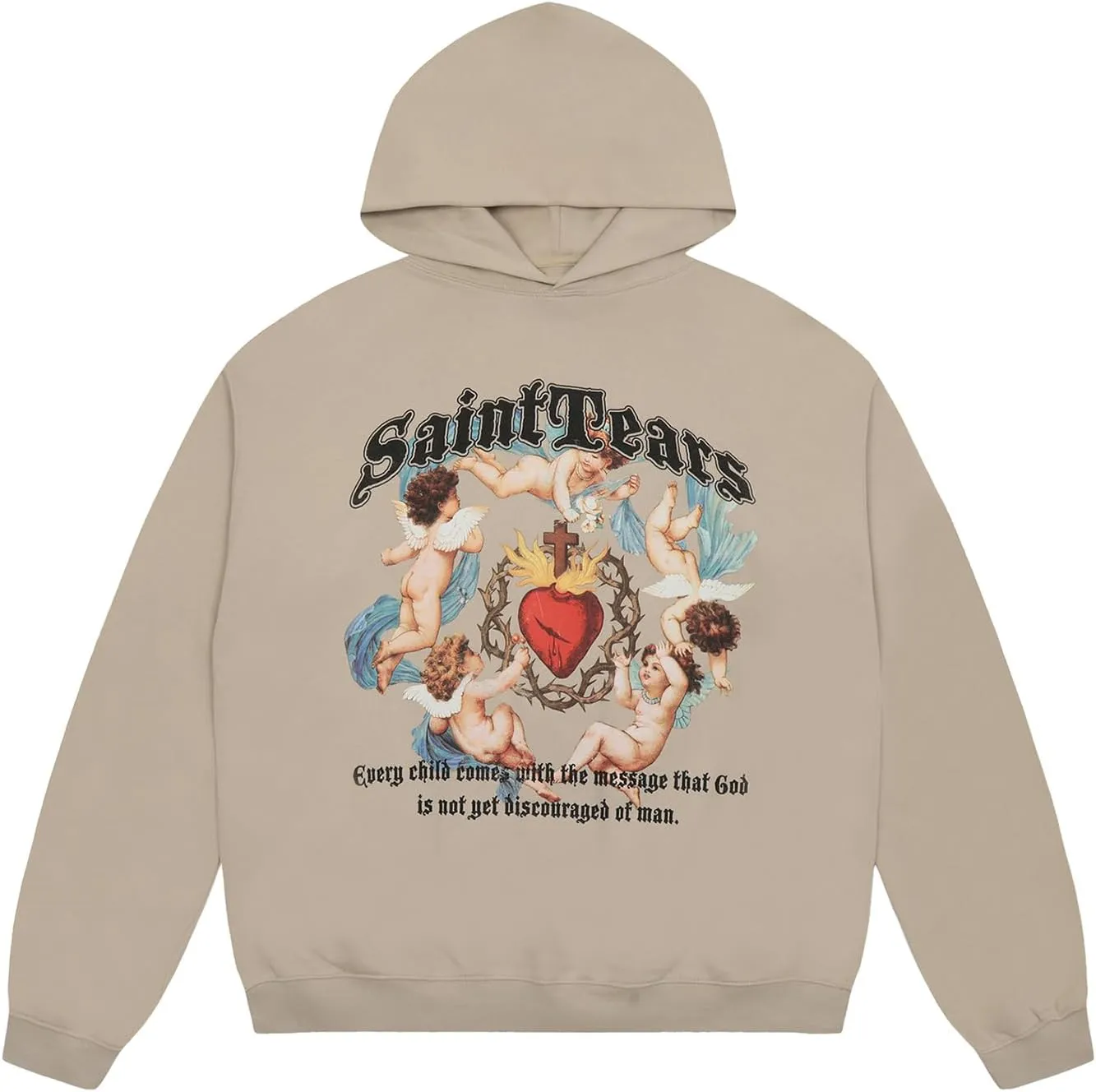 Lucky I See Ghosts Hoodie KY West Hoodie Men's Vintage Graphic Hip Hop Pullover Heavyweight Hoodies