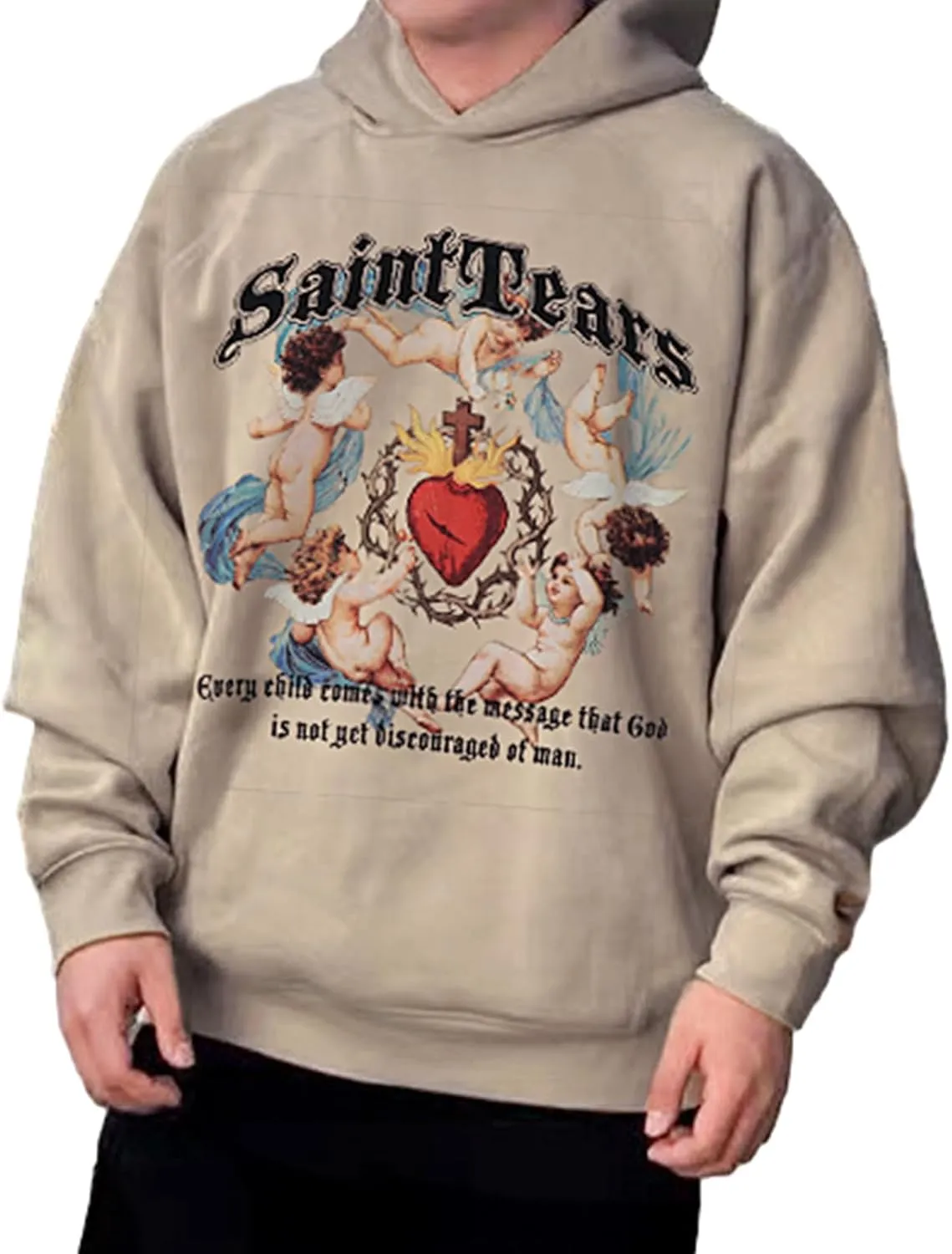 Lucky I See Ghosts Hoodie KY West Hoodie Men's Vintage Graphic Hip Hop Pullover Heavyweight Hoodies