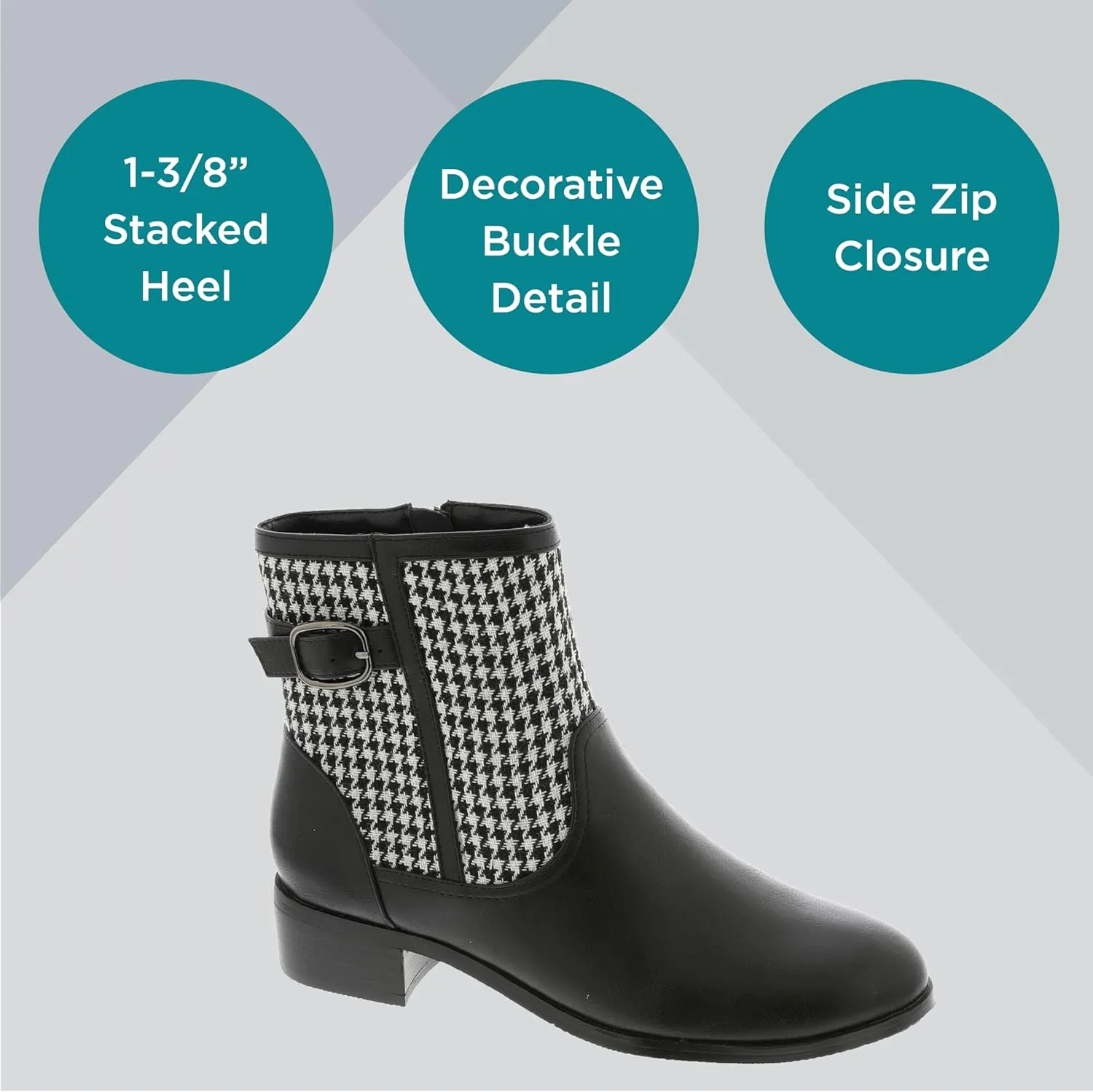 Masseys Women's Millie Ankle Boot with Buckle Detail