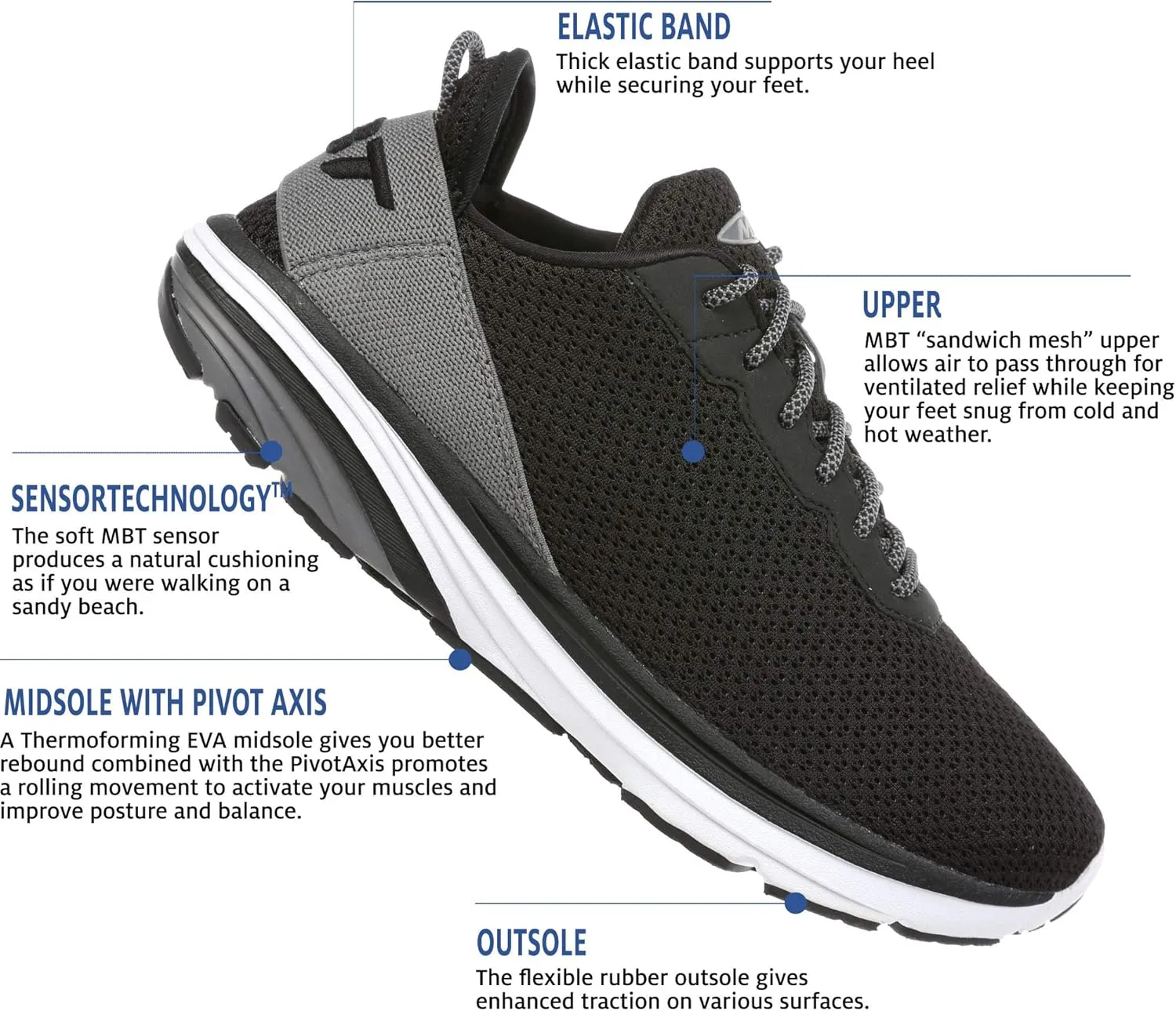 MBT Rocker Bottom Shoes Women’s – Athletic Walking Shoe Gadi