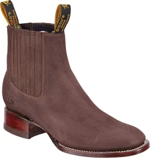 Men's Cowboy Genuine Cowhide Leather Short Ankle Western Rodeo Biker Boots