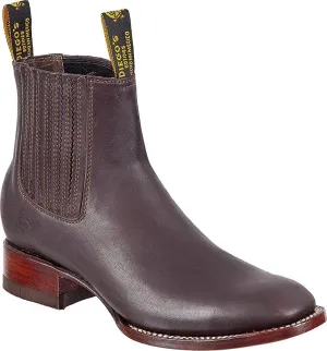 Men's Cowboy Genuine Cowhide Leather Short Ankle Western Rodeo Biker Boots