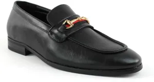 Men's Dress Shoes Loafer with Gold Buckle Slip On Formal Modern Classic