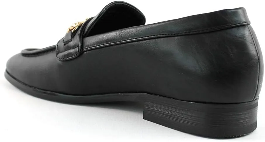 Men's Dress Shoes Loafer with Gold Buckle Slip On Formal Modern Classic