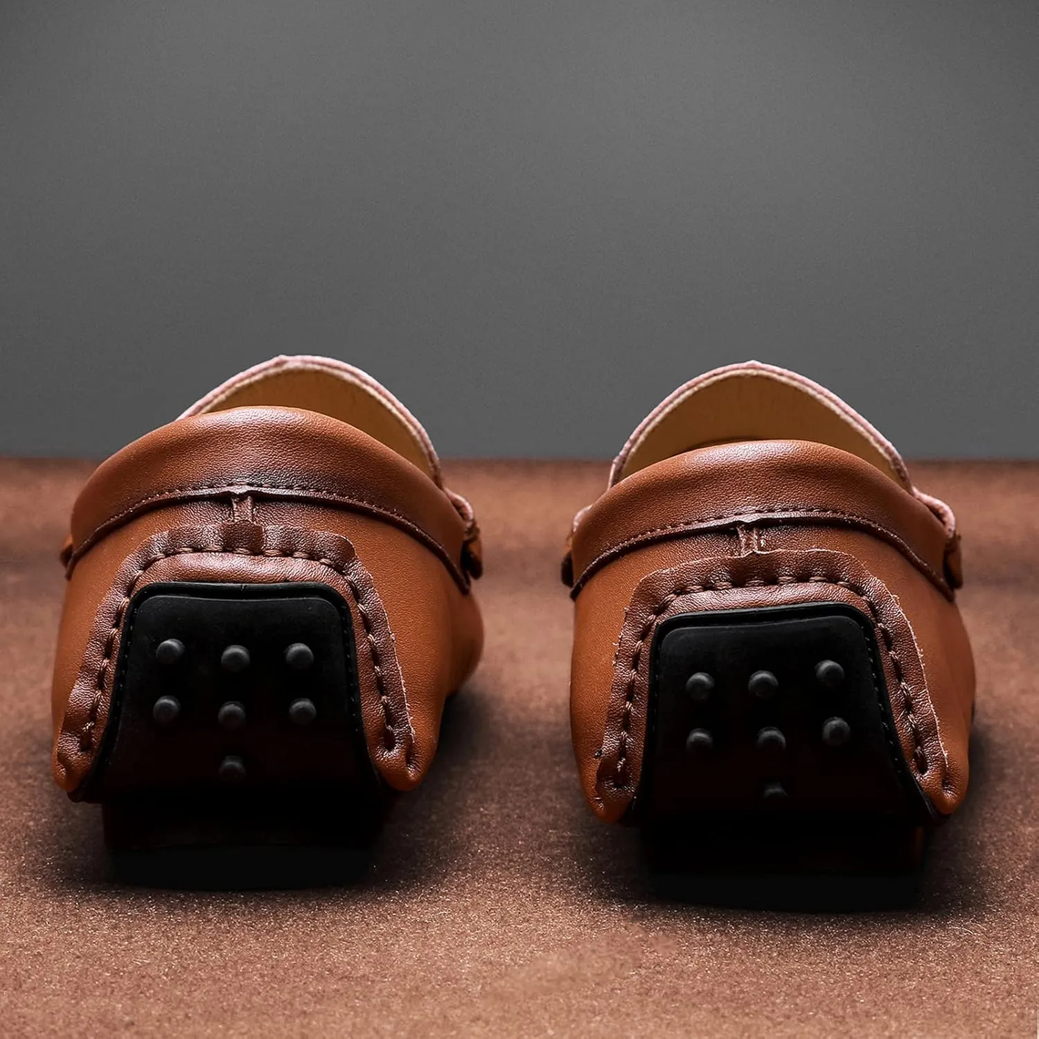 Men's Flat Penny Loafer Leather Slip on Dress Driving Moccasins Casual Shoes